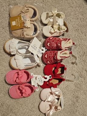 Assorted Kids Shoes Pack - Pink, Red, White, Cream, Beige